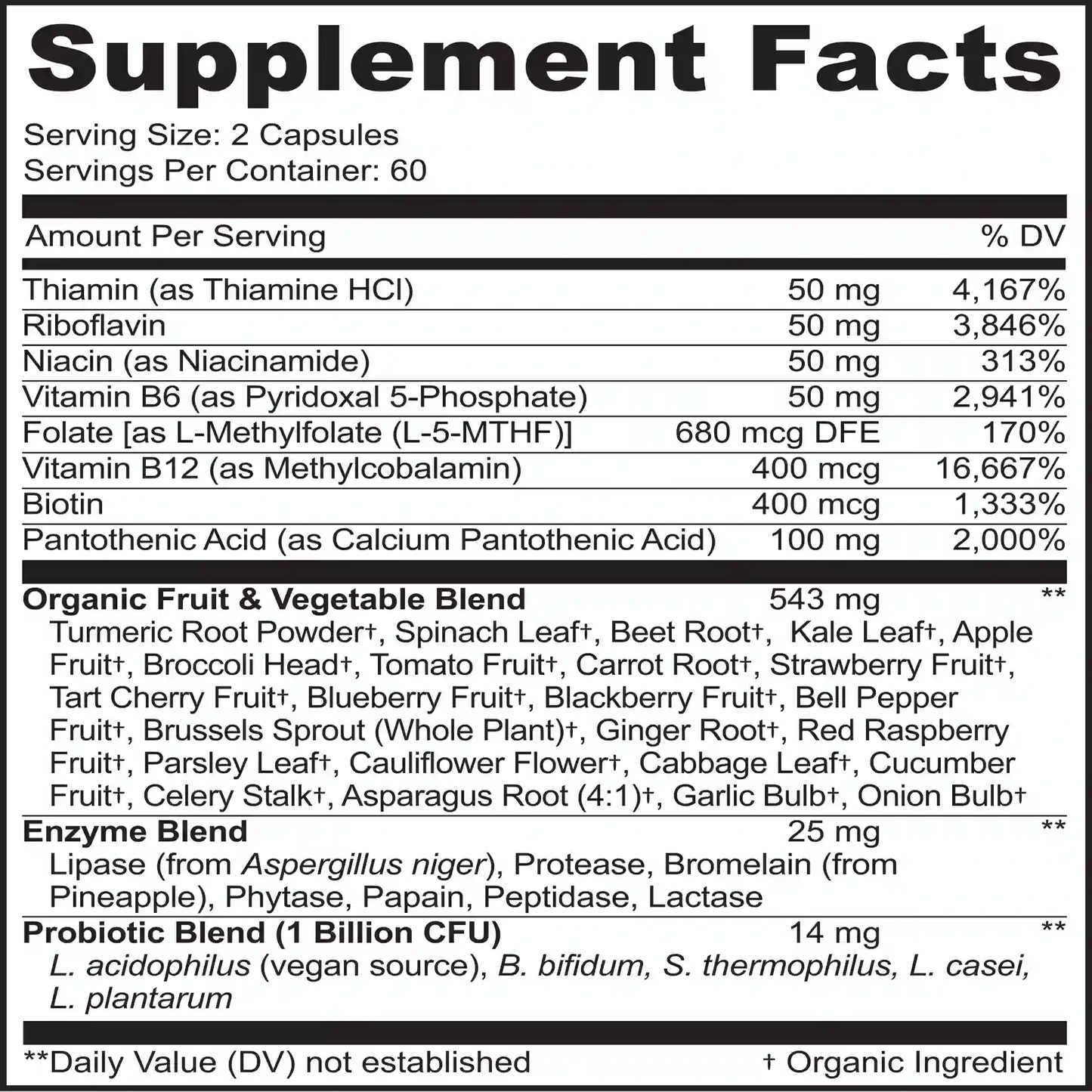 Vitamin B Complex with Whole Food