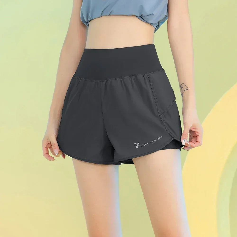 PHIGEER Women’s Yoga Shorts – Lightweight Gym & Running Shorts with Pocket