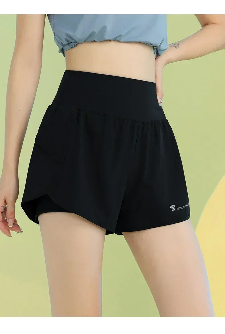 PHIGEER Women’s Yoga Shorts – Lightweight Gym & Running Shorts with Pocket