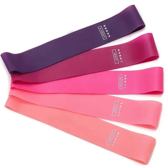 Portable Resistance Bands Set – 5 Level Fitness Workout Bands for Yoga, Pilates & Strength Training