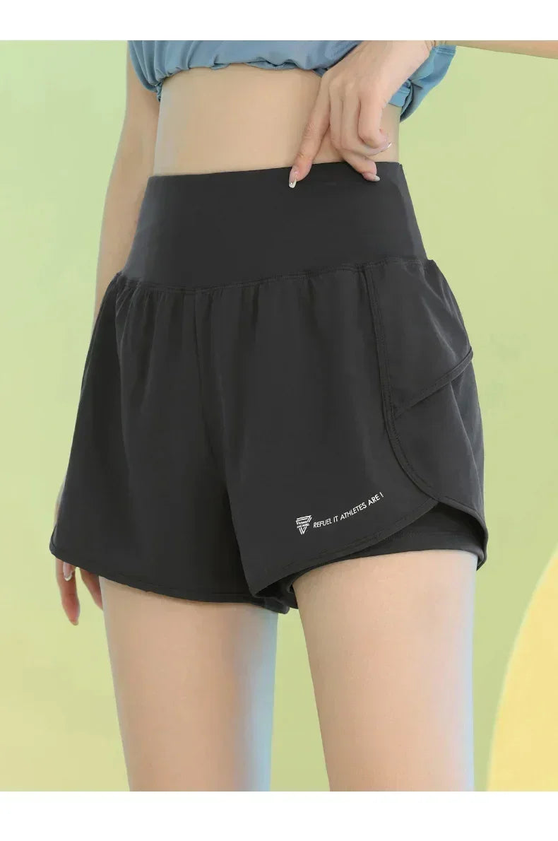 PHIGEER Women’s Yoga Shorts – Lightweight Gym & Running Shorts with Pocket