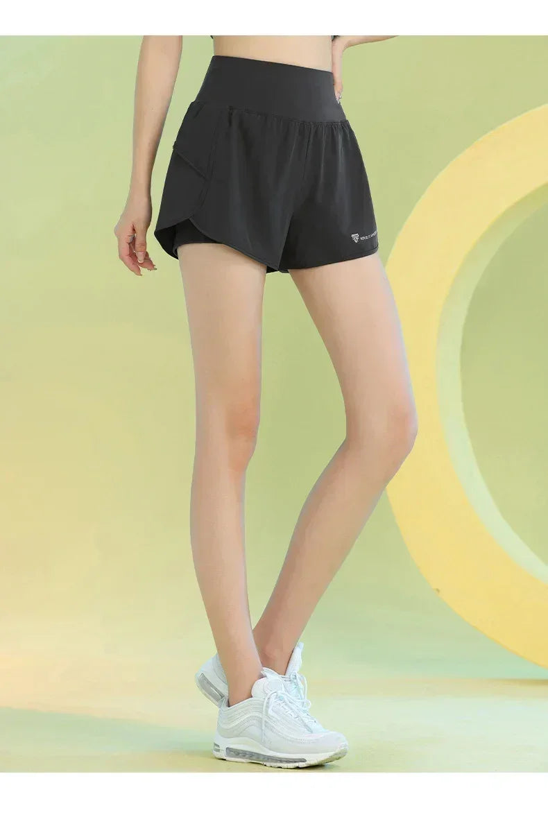PHIGEER Women’s Yoga Shorts – Lightweight Gym & Running Shorts with Pocket
