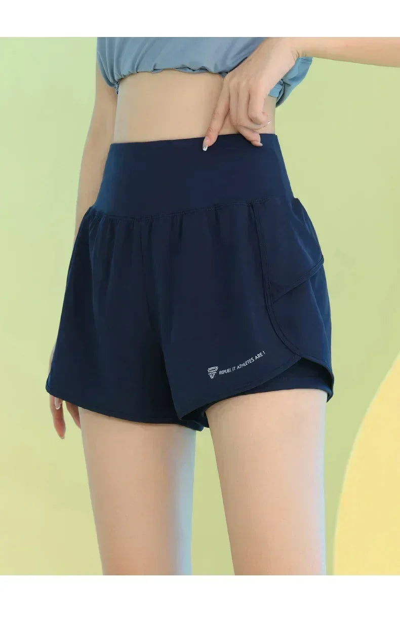 PHIGEER Women’s Yoga Shorts – Lightweight Gym & Running Shorts with Pocket