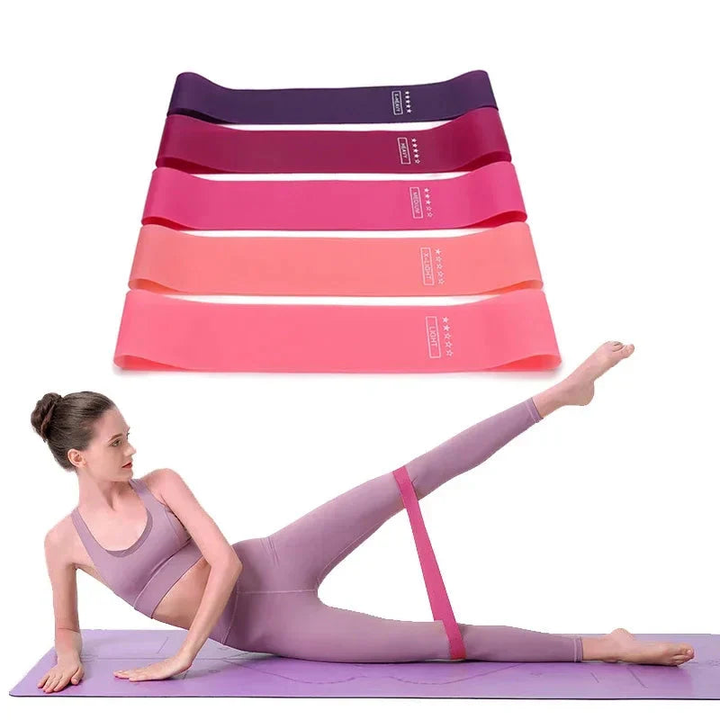 Portable Resistance Bands Set – 5 Level Fitness Workout Bands for Yoga, Pilates & Strength Training