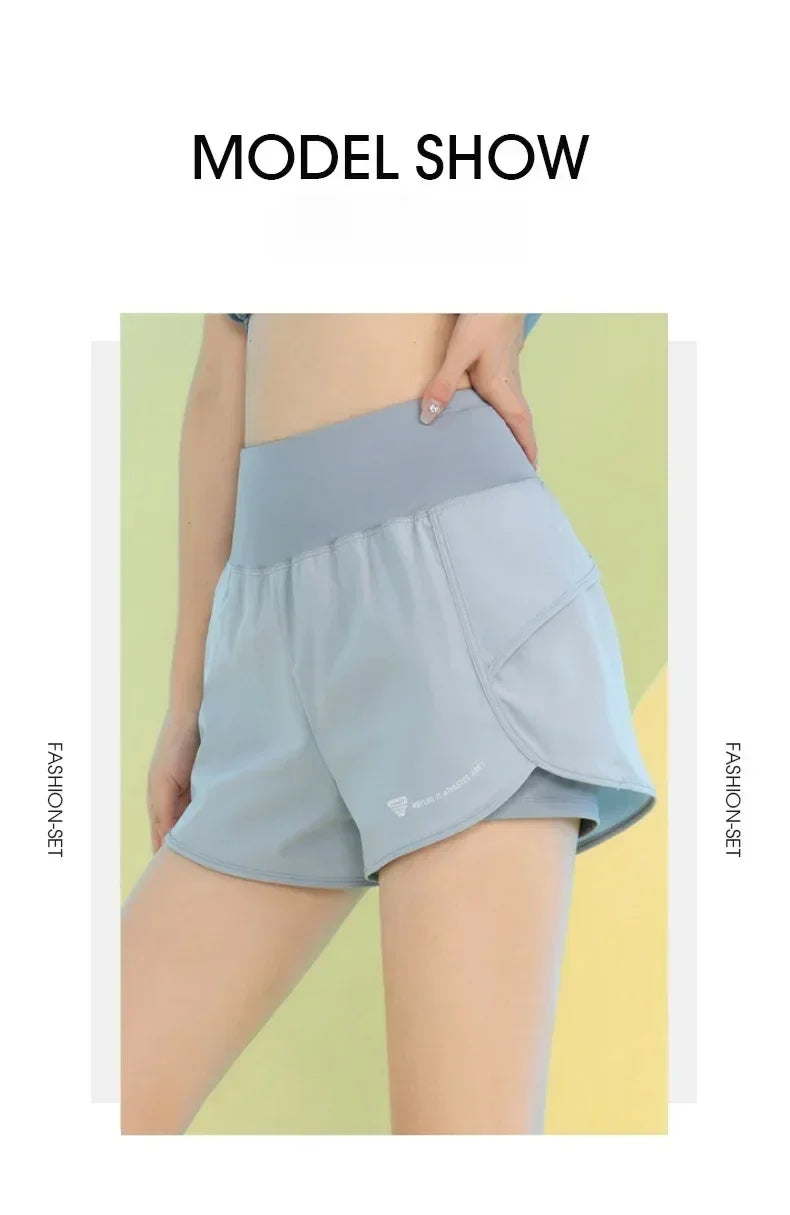 PHIGEER Women’s Yoga Shorts – Lightweight Gym & Running Shorts with Pocket