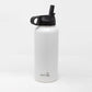 White Cart Tek 32 Oz Thermos Cup Water Bottle and XL Drink Holder Combo