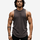 G WEST Men’s Gym Tank – Brown Workout Sleeveless Shirt
