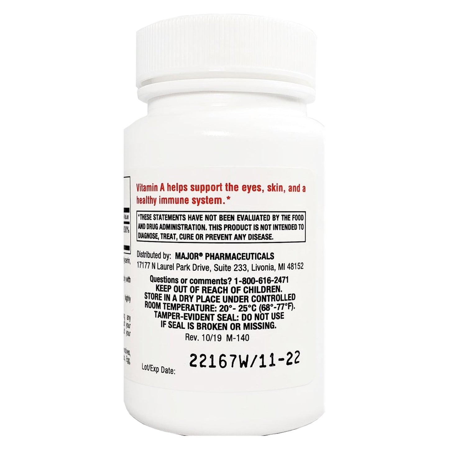 Major Vitamin A Dietary Supplement, 10000 IU