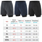 Men 2 In 1 Sport Shorts Quick Dry Jogger Marathon Shorts With Liner Breathable Running Fitness Double Deck Shorts Casual Shorts Gym Sports Fitness Jogging Workout Training Clothes