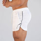 Men's Gym Training Shorts Men Sports Casual Clothing Fitness Workout Running Grid quick-drying compression Shorts Athletics Quick Dry Active Running Bodybuilding Shorts with Pockets