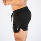 Men's Gym Training Shorts Men Sports Casual Clothing Fitness Workout Running Grid quick-drying compression Shorts Athletics Quick Dry Active Running Bodybuilding Shorts with Pockets