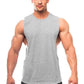 New Sport Plain Shirts For Men Bodybuilding Singlet Gyms Shirts Sleeveless Shirt Blank Fitness Clothing Sportwear Muscle Vest Men's Fitness T-Shirt Round Neck Sleeveless Vest Stretch Solid Color Fitness Sports Shirts