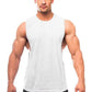 New Sport Plain Shirts For Men Bodybuilding Singlet Gyms Shirts Sleeveless Shirt Blank Fitness Clothing Sportwear Muscle Vest Men's Fitness T-Shirt Round Neck Sleeveless Vest Stretch Solid Color Fitness Sports Shirts